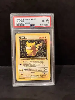 Pokemon Card - Pikachu League Black Star Promo PSA 6 - 1999 - x3 available - Image 5