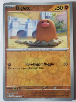 REVERSE HOLO Diglett 103/197 NM / M Obsidian Flames Scarlet Violet Pokemon Card - Image 1