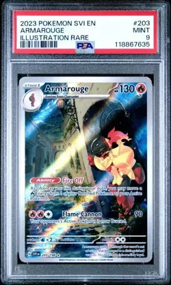 Armarouge 2023 Scarlet & Violet #203/198 Illustration Rare PSA 9 Pokemon Card - Image 1