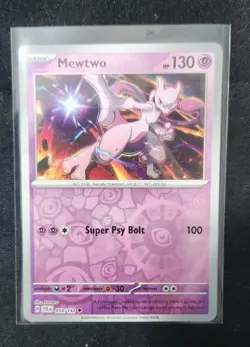 Mewtwo ERROR REVERSE HOLO BLEED 059/142 Pokemon TCG Card SCR Near Mint NM - Image 1