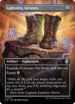 Lightning Greaves (Borderless) [The Lost Caverns of Ixalan Commander] Near Mint - Image 1