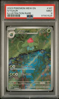 2023 POKEMON MEW EN-151 #167 IVYSAUR PSA 9 - Image 1