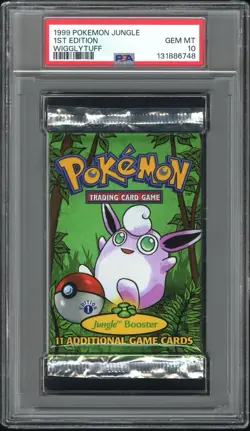 Pokemon Jungle 1st Edition Wigglytuff Booster Pack Graded PSA 10 - Image 1
