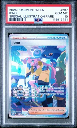 2024 POKEMON PAF EN IONO SPECIAL ILLUSTRATION RARE 237/091 PSA 10 - Image 1