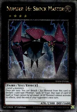 Number 16: Shock Master 1st Ed Quarter Century RA04-EN166 Yu-Gi-Oh! - Image 1