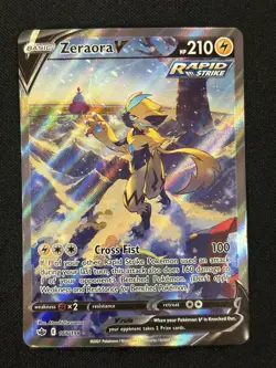 Zeraora V (Alternate Full Art) 166/198 Chilling Reign Holo Pokemon Card - Image 1