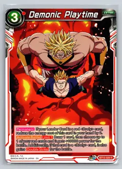 Dragon Ball Super Card Game Demonic Playtime BT15-029 R Saiyan Showdown Broly - Image 1