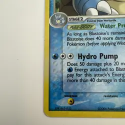 Blastoise 14/100 EX Crystal Guardians Holo Rare Pokemon Card DMG - Image 5