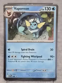 Vaporeon SVP168 Black Star Promo Holo Rare Prismatic Evolutions Pokemon Card NM - Image 1
