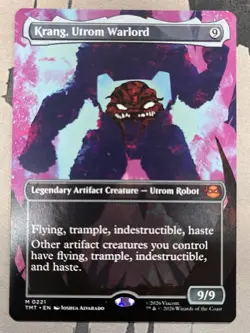 MtG Borderless Krang, Utrom Warlord TMT Teenage Mutant Ninja Turtles Magic - Image 1
