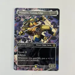 Leonardo, Cutting Edge - Borderless R MTG Teenage Mutant Ninja Turtles - NM - Image 1