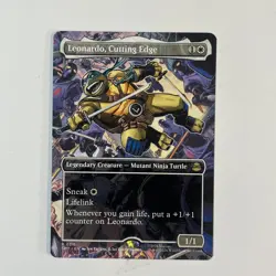 Leonardo, Cutting Edge - Borderless R MTG Teenage Mutant Ninja Turtles - NM - Image 2