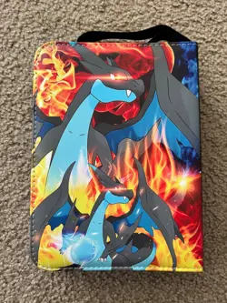 Pokemon TCG Red Blue Charzard Zip Up 50 pages Holds 400 Card Binder GAMES New - Image 2