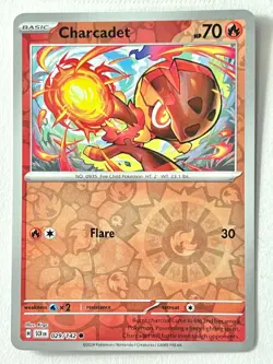 Charcadet 029/142 Reverse Holo Common Stellar Crown Pokemon Pack Fresh Near Mint - Image 1