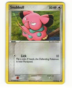 Snubbull 74/115 Common 2005 Unseen Forces Reverse Holo Pokemon HP - Image 1