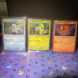 Pokemon 151 Bulbasaur Squirtle Charmander Poster Collection Promos W/swirls - Image 1