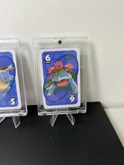 Charizard Blastoise Venusaur w/ Protector - Pokemon UNO Japanese Card Blue - Image 4