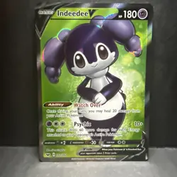 Pokemon TCG Indeedee V (Full Art) 192/202 Swsh01: Sword & Shield Ultra Rare LP - Image 1