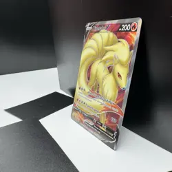 Pokemon TCG Ninetales V (Full Art) 177/192 Swsh02: Rebel Clash Holo NM - Image 3