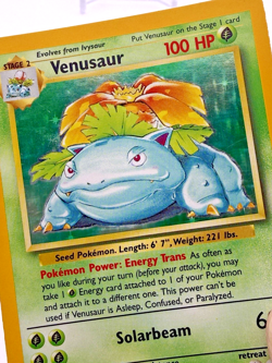 1999 Pokemon Base Set Unlimited Venusaur Holo - Rare Moderately Played - Image 2