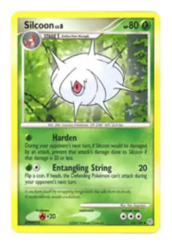 Pokemon - Silcoon - 63/130 - Uncommon - Reverse Holo - Diamond and Pearl - NM - Image 1