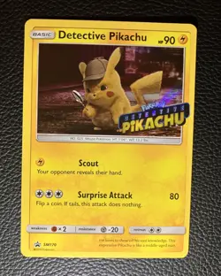 Detective Pikachu - SM170 - Stamped - Black Star Promo - Pokemon Card - LP - Image 1