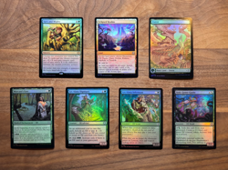 FOIL ✨ Set of 7 Green Elf cards (NM), SPRY AND MIGHTY, Lorwyn Eclipsed Magic MTG - Image 1