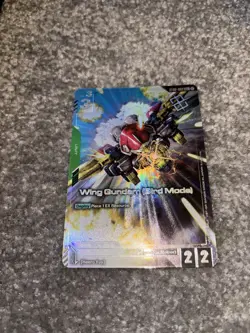 Wing Gundam (Bird Mode) Alternate Art Winner Foil ST02-002 C+ NM - TCG Card Game - Image 1