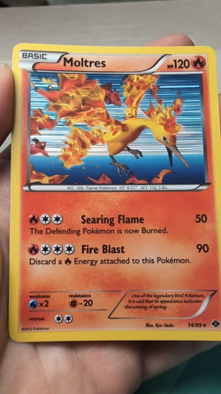 Moltres 14/99 Next Destinies (2012) Cosmos Holo Unique Art Card Pokemon TCG NM/M - Image 2