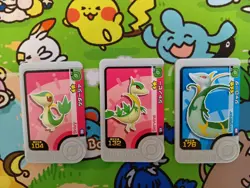 Snivy Servine Serperior Mezastar Frienda Pokemon Card Japanese Pick Tag Tip - Image 1