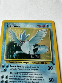 1999 Pokemon Fossil Articuno 2/62 Holo Unlimited LP WOTC - Image 2