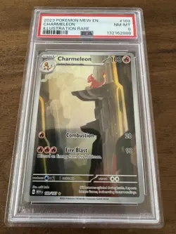 2023 Pokemon Mew EN #169 Charmeleon Illustration Rare PSA 8 NM-MT - Image 1