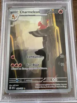 2023 Pokemon Mew EN #169 Charmeleon Illustration Rare PSA 8 NM-MT - Image 3