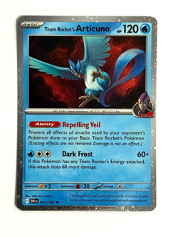 Pokemon TCG Team Rocket's Articuno 051/182 Cosmos Holo Blister Exclusive SV: DRI - Image 1