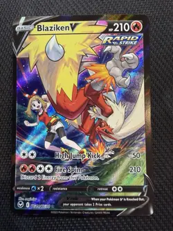 2022 Pokemon BLAZIKEN V Silver Tempest Trainer Gallery TG14/TG30 - Image 1