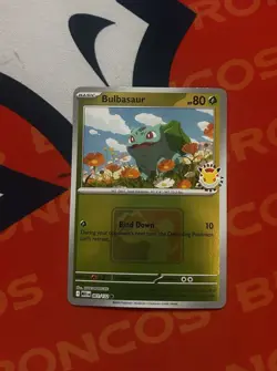 Pokemon TCG Bulbasaur 001/132 Mega Evolution 30th Pokemon Day Stamped Promo Mint - Image 1