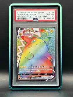 PSA Gem Mint 10-Pikachu VMAX 114/100 s4 Pokemon JPN SWSH Amazing Volt Tackle HYP - Image 1