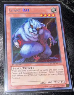 Yugioh Giant Rat LCYW-EN232 Secret Rare 1st Ed NM - Image 1