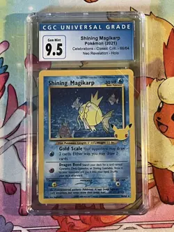 Pokemon TCG Shining Magikarp 66/64 Celebrations CGC GEM MINT 10 (9.5 Blue Label) - Image 1