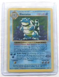 Pokemon Blastoise 002/102 Base Set (Shadowless) Holo Rare - Image 1