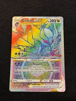 Pokemon TCG Giratina VSTAR 201/196 Secret Rainbow Rare, Lost Origins Edition - Image 1