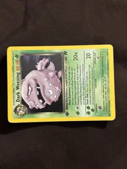 Dark Weezing 14/82 Rare Holo Pokemon TCG 1st Edition MP - Image 2