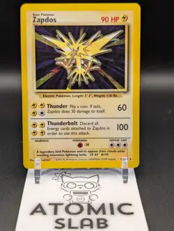 Pokemon TCG Zapdos 016/102 Base Set Holo (LP) - Image 1