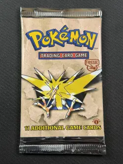 Pokemon TCG Sealed Fossil 1st Edition Zapdos Light WotC 1999 Ultra Rare - Image 1