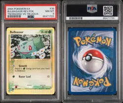 PSA 8 BULBASAUR #39 REVERSE HOLO 2004 POKEMON EX TEAM MAGMA VS AQUA - Image 3