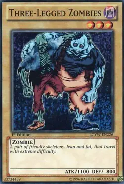 YUGIOH Three-Legged Zombies LCYW-EN226 1st edition Super Rare NM - Image 1