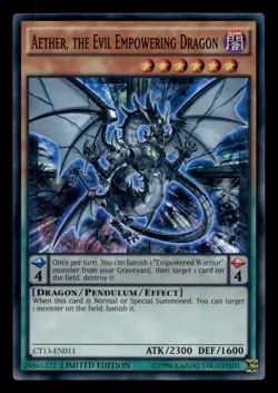 Aether, the Evil Empowering Dragon CT13-EN011 2016 Mega-Tins Yu-Gi-Oh NM - Image 1