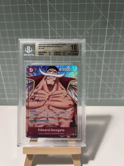 One Piece Paramount War Edward Newgate OP02-004 Alt Art PSA 10 English - Image 1