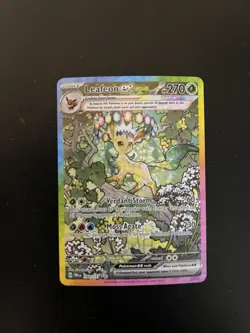 Pokemon TCG SV-Prismatic Evolutions Leafeon EX Card #144/131 - Image 1