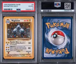 1999 Pokemon BASE SET #9 MAGNETON Holo – PSA 4 VG-EX – VINTAGE Rare 60 HP - Image 3